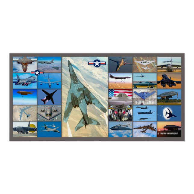 PÓSTER AERONAVES ESTRATÉGICAS DE BOMBARDEO DE LOS EE.UU.  (Anverso)