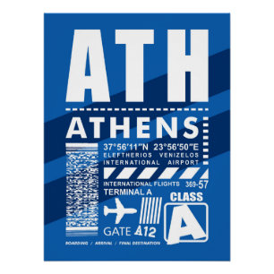 Póster Aeropuerto ATH Atenas