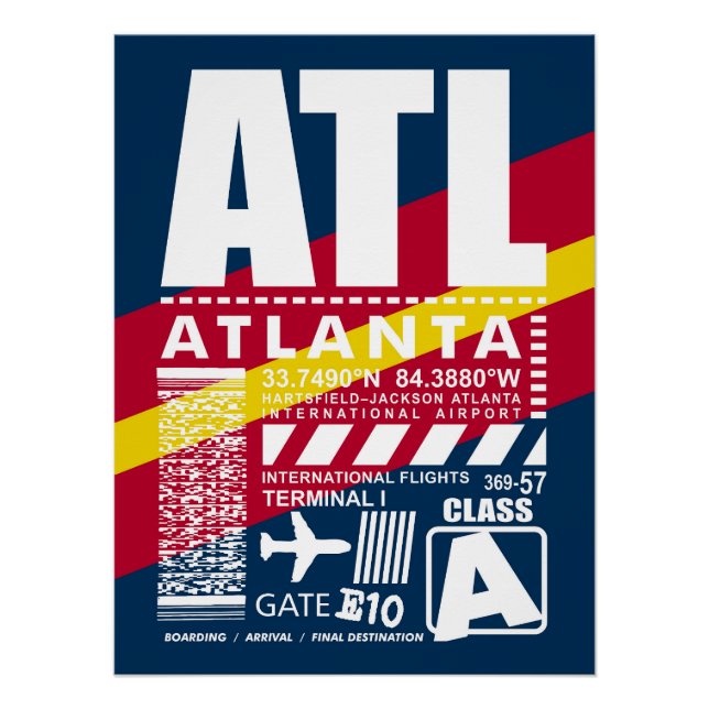 Póster Aeropuerto ATL Atlanta (Anverso)