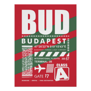 Póster Aeropuerto de Budapest BUD
