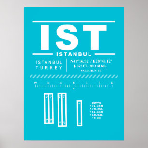 Póster Aeropuerto de Estambul IST 