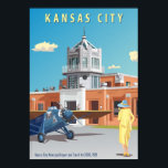 Póster Aeropuerto de Kansas City Art Deco<br><div class="desc">Diseñado por la artista de aviación Rosie Louise en 2010, este es un diseño contemporáneo NO un viejo poster reproducido por un no-artista. Esto muestra el aeropuerto de Kansas City, durante mucho tiempo demolido, en los años 20 en su gloria Art Deco. La aeronave representada es un Travel Air 5000...</div>