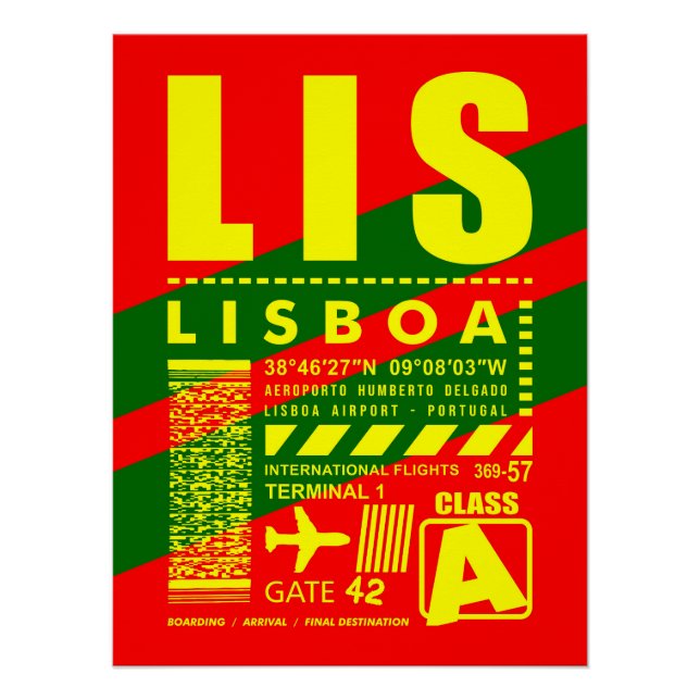 Póster Aeropuerto de Lisboa (Anverso)