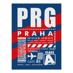 Póster Aeropuerto de Praga