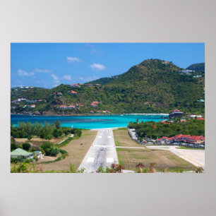 Póster Aeropuerto de Saint Barthélemy (St. Barts)
