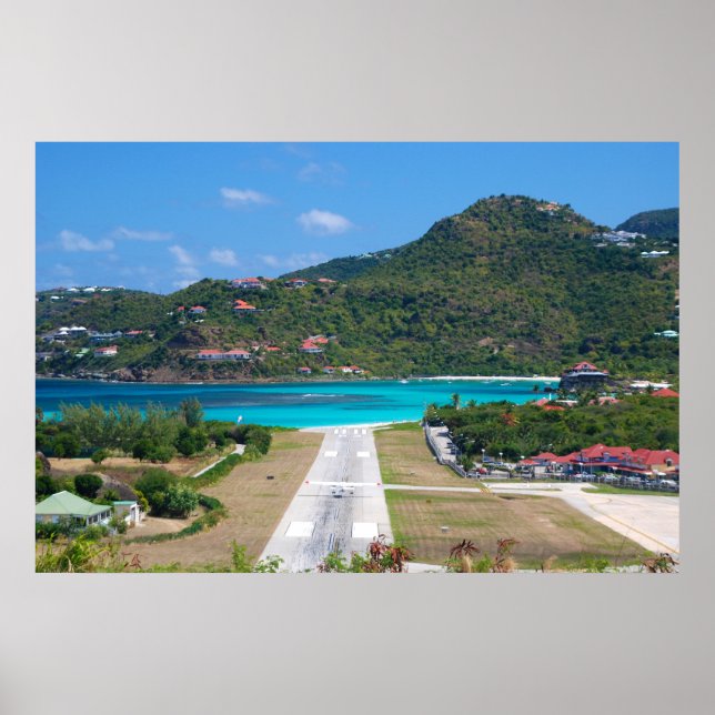 Póster Aeropuerto de Saint Barthélemy (St. Barts) (Frente)