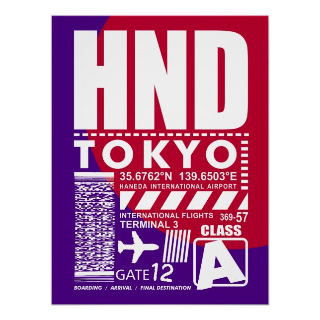 Póster Aeropuerto de Tokio (Anverso)