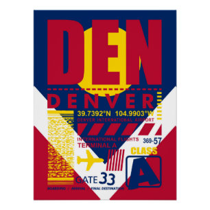 Póster Aeropuerto DEN Denver