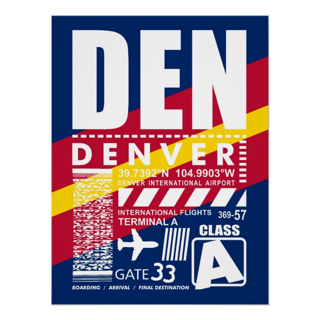 Póster Aeropuerto DEN Denver (Anverso)