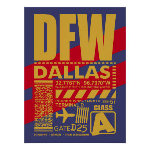 Póster Aeropuerto DFW Dallas