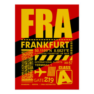 Póster Aeropuerto FRA Frankfurt