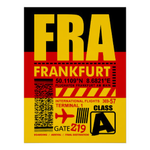Póster Aeropuerto FRA Frankfurt