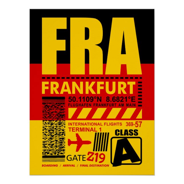 Póster Aeropuerto FRA Frankfurt (Anverso)