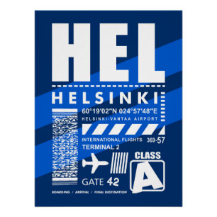Póster Aeropuerto HEL Helsinki
