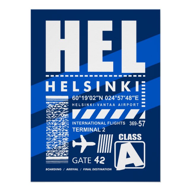 Póster Aeropuerto HEL Helsinki (Anverso)