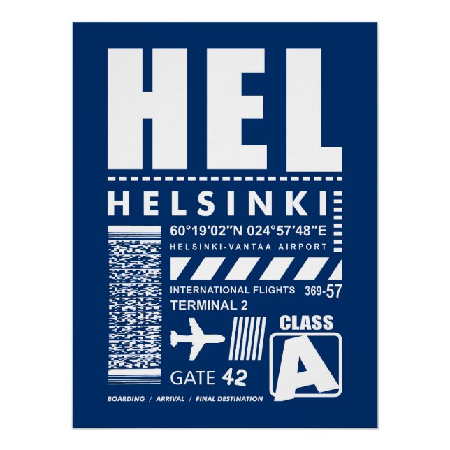 Póster Aeropuerto HEL Helsinki (Anverso)