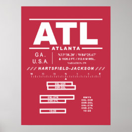 Póster Aeropuerto Internacional ATL de Hartsfield-Jackson