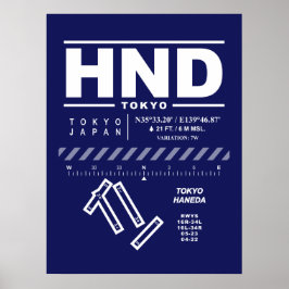 Póster Aeropuerto Internacional de Tokio Haneda