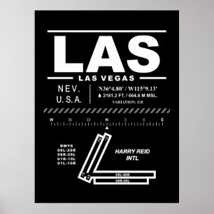 Póster Aeropuerto Internacional Harry Reid LAS