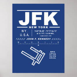 Póster Aeropuerto Internacional John F. Kennedy JFK