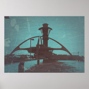 Póster Aeropuerto LAX de Los Ángeles