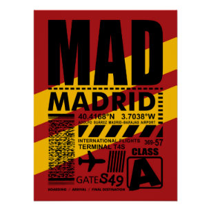 Póster Aeropuerto MAD Madrid