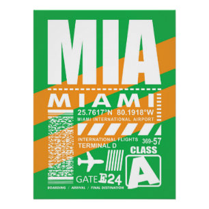 Póster Aeropuerto MIA Miami