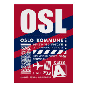 Póster Aeropuerto OSL Oslo