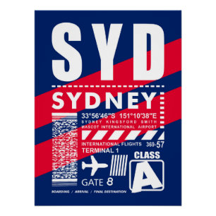 Póster Aeropuerto SYD Sydney