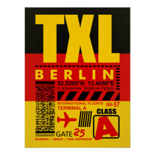 Póster Aeropuerto TXL Tegel Berlin