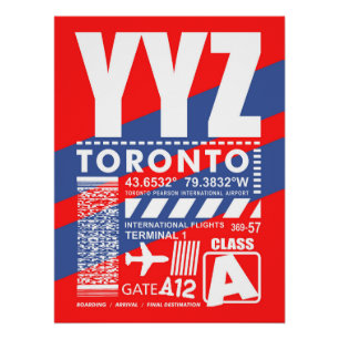Póster Aeropuerto YYZ Toronto