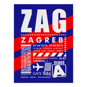 Póster Aeropuerto ZAG Zagreb