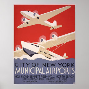 Póster Aeropuertos de Nueva York