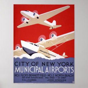 PÓSTER AEROPUERTOS MUNICIPALES DE NUEVA YORK