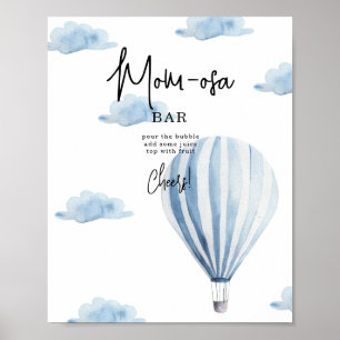 Póster Aerostato azul - barra de mamá-osa