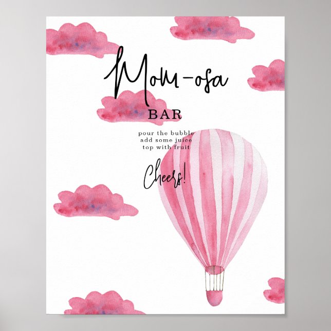 Póster Aerostato rosa - bar mamá-osa (Frente)