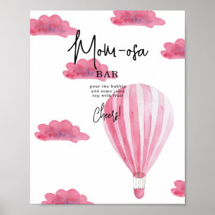 Póster Aeróstato Rosa - barra mom-osa