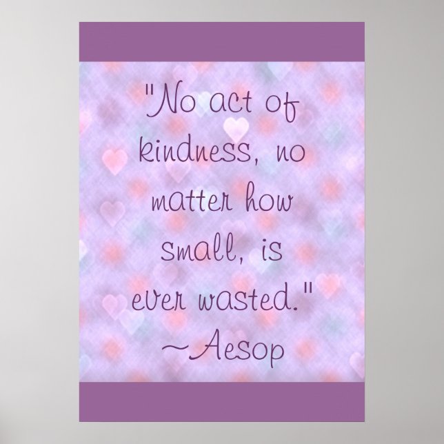 Póster Aesop Kindness Quote Poster (Frente)