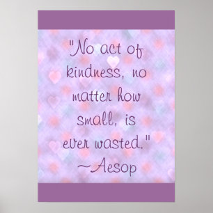 Póster Aesop Kindness Quote Poster