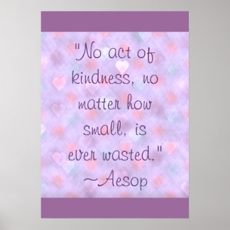 Póster Aesop Kindness Quote Poster