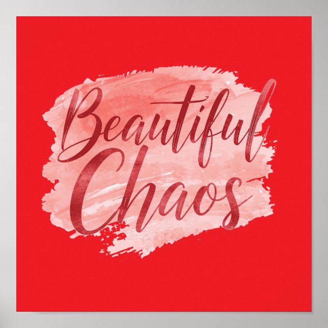 Póster Aesthetic Beautiful Chaos Script Typography (Frente)