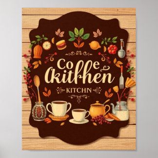 Póster Aesthetic Coffee Kitchen Minimalist Wall Art