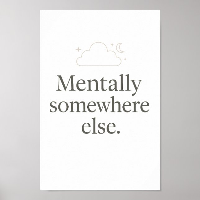 Póster Aesthetic Minimal Wall Poster – Relatable Quote (Frente)