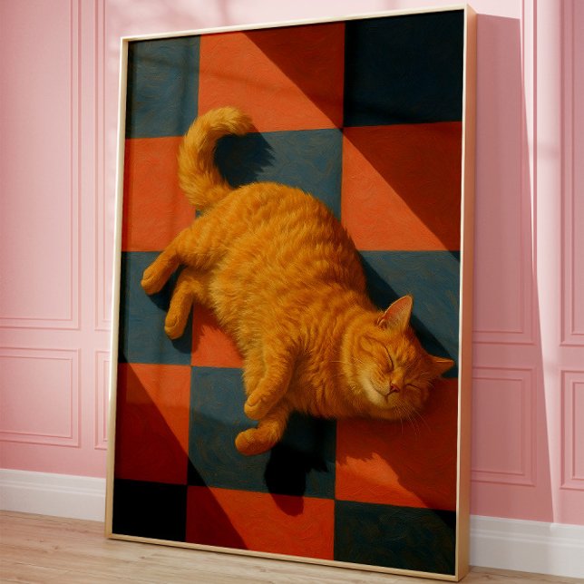 Póster Aesthetic Orange Cat Cozy Modern Pet Wall Art (Subido por el creador)