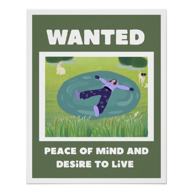 Poster aesthetic peace mind nature healing vibes (Anverso)