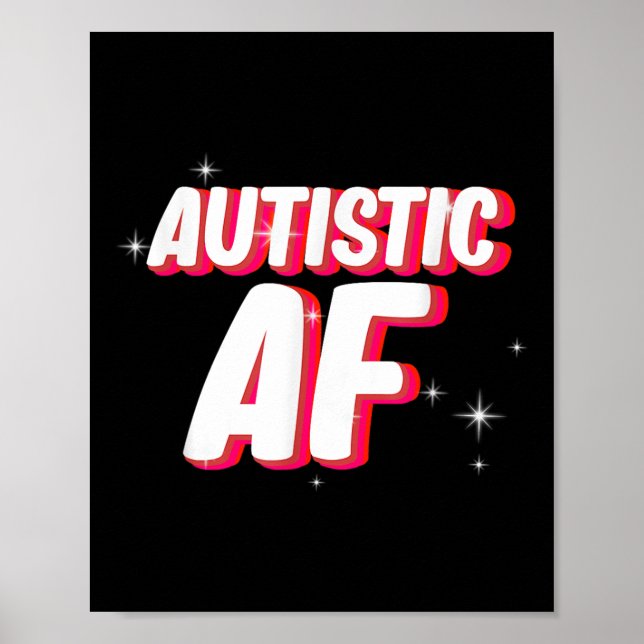 Póster Af autista _ Conciencia autista (Frente)