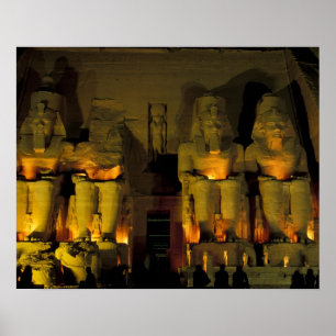 Póster AF, Egipto, Abu Simbel. Cifras colosales de