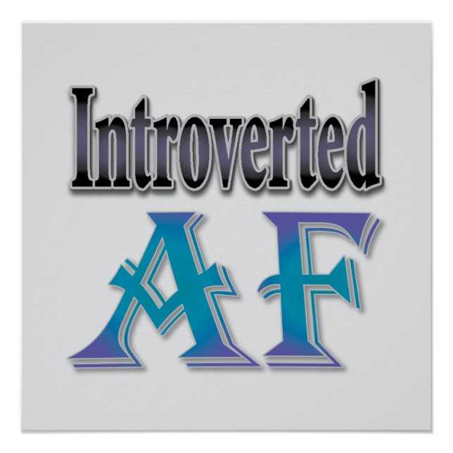 Póster AF introvertido (Anverso)
