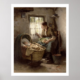 Póster Afecto maternal (aceite en lona)