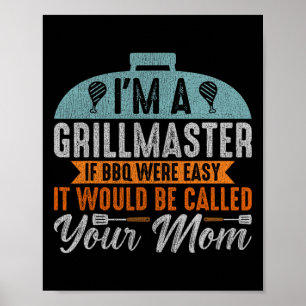 Póster Afeitadora Bbq Divertida Soy Un Grillmaster Hombre
